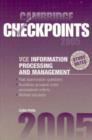 Image for Cambridge Checkpoints VCE Information Processing and Management 2005