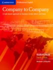 Image for Company to company  : a task-based approach to business emails, letters and faxes: Student&#39;s book