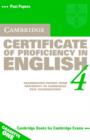 Image for Cambridge Certificate of Proficiency in English 4 Audio Cassette Set (2 Cassettes)