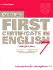 Image for Cambridge First Certificate in English 7 Student&#39;s Book