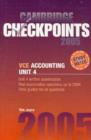 Image for Cambridge Checkpoints VCE Accounting Unit 4 2005