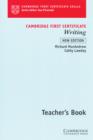 Image for Cambridge first certificate writing: Teacher&#39;s book
