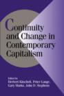 Image for Continuity and change in contemporary capitalism