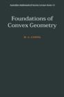 Image for Foundations of Convex Geometry