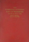 Image for The Cambridge University List of Members up to 31 July 1996 : Supplement (up to 31 July 1998)