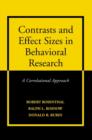 Image for Contrasts and Effect Sizes in Behavioral Research : A Correlational Approach