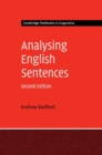 Image for Analysing English Sentences