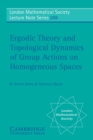 Image for Ergodic Theory and Topological Dynamics of Group Actions on Homogeneous Spaces