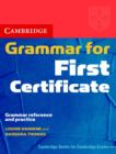 Image for Cambridge Grammar for First Certificate Students Book without Answers