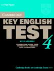 Image for Cambridge Key English Test 4 Student&#39;s Book with Answers