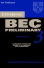 Image for Cambridge BEC Preliminary 3 Audio Cassette