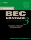 Image for Cambridge BEC Vantage 3 Self Study Pack