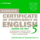 Image for Cambridge Certificate of Proficiency in English 5 Audio CD Set (2 CDs) : Examination Papers from University of Cambridge ESOL Examinations : Paper 5