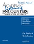 Image for Academic listening encounters  : American studies teacher&#39;s manual