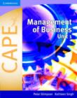 Image for Management of Business for CAPE® Unit 1