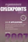 Image for Cambridge Checkpoints VCE IT Applications 2007