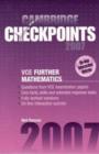 Image for Cambridge Checkpoints VCE Further Mathematics 2007