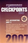 Image for Cambridge Checkpoints VCE Accounting Unit 3 2007