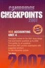 Image for Cambridge Checkpoints VCE Accounting Unit 4 2007