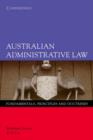 Image for Australian administrative law  : fundamentals, principles and doctrines