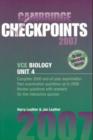 Image for Cambridge Checkpoints VCE Biology Unit 4 2007