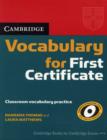 Image for Cambridge vocabulary for First Certificate  : classroom vocabulary practice