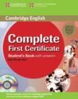 Image for Complete First Certificate: Student&#39;s book with answers