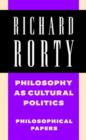 Image for Philosophy as Cultural Politics