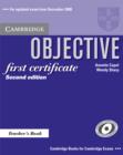 Image for Objective First Certificate: Teacher&#39;s book