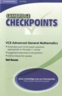 Image for Cambridge Checkpoints VCE Advanced General Maths Units 1 and 2
