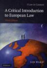Image for A Critical Introduction to European Law
