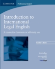 Image for Introduction to International Legal English Teacher&#39;s Book