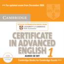Image for Cambridge Certificate in Advanced English 1 for Updated Exam Audio CDs (2) : Official Examination Papers from University of Cambridge ESOL Examinations : Paper 1