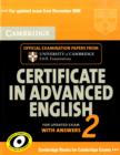 Image for Cambridge Certificate in Advanced English 2  : for updated exam: Student&#39;s book with answers : No. 2