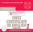 Image for Cambridge First Certificate in English 1 for Updated Exam Audio CDs (2)