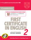 Image for Cambridge First Certificate in English 2 for Updated Exam Student&#39;s Book without Answers