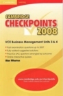 Image for Cambridge Checkpoints VCE Business Management Units 3 and 4 2008