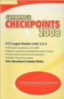 Image for Cambridge Checkpoints VCE Legal Studies Units 3 and 4 2008