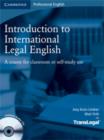 Image for Introduction to International Legal English Student&#39;s Book with Audio CDs (2)