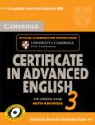 Image for Cambridge certificate in advanced English 3 with answers  : official examination papers from University of Cambridge ESOL Examinations