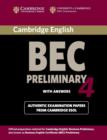 Image for Cambridge BEC 4 Preliminary Student&#39;s Book with answers