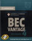 Image for Cambridge BEC 4 Vantage Student&#39;s Book with answers