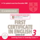 Image for Cambridge First Certificate in English 3 for Updated Exam Audio CDs (2)