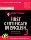 Image for Cambridge first certificate in English  : official examination papers from University of Cambridge ESOL examinations3