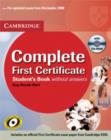 Image for Complete First Certificate Italian Edition Pack