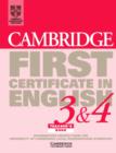 Image for Cambridge First Certificate in English 3 and 4 Teacher&#39;s Book