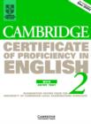 Image for Cambridge Certificate of Proficiency in English 2 Student&#39;s Book with Entry Test