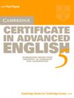 Image for Cambridge Certificate in Advanced English 5: Student&#39;s book