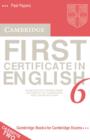 Image for Cambridge First Certificate in English 6 Audio Cassette Set (2 Cassettes)