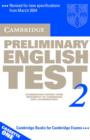 Image for Cambridge Preliminary English Test 2 Audio Cassette Set (2 Cassettes) : Examination Papers from the University of Cambridge ESOL Examinations